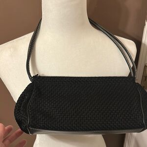 The Sak Elegant Black Woven Shoulder Bag